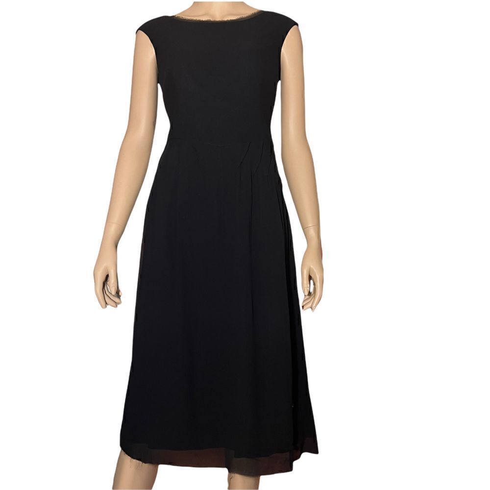 NWT Tufi Duek black silk dress